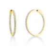 Creolen aus 750 Gold Gelbgold 74 Brillanten 1,87ct TW-SI 32,1x2mm