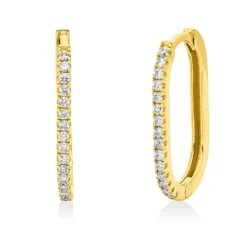 Creolen aus 750 Gold Gelbgold 30 Brillanten 0,23ct F-VSI/SI 18,6x1,6mm