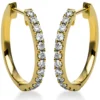 Creolen aus 750 Gold Gelbgold 24 Brillanten 0,44ct TW-SI 18,5x1,9mm