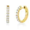 Creolen aus 750 Gold Gelbgold 16 Brillanten 0,65ct TW-SI 15,5x2,2mm