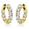 Creolen aus 750 Gold Gelbgold 18 Brillanten 3,32ct TW-SI 18,9x3,5mm