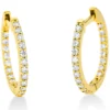 Creolen aus 750 Gold Gelbgold 40 Brillanten 0,3ct TW-SI 15,6x1,4mm