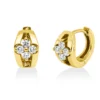 Creolen aus 585 Gold Gelbgold 8 Brillanten 0,28ct TW-SI 11,6x6,3mm