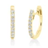 Creolen aus 750 Gold Gelbgold 16 Brillanten 0,28ct TW-SI 14,1x1,9mm