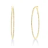 Creolen aus 750 Gold Gelbgold 130 Brillanten 0,5ct TW-SI 34,8x1,4mm
