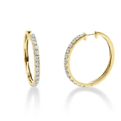 Creolen aus 750 Gold Gelbgold 28 Brillanten 2,33ct TW-SI 30x2,9mm