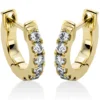 Creolen aus 750 Gold Gelbgold 12 Brillanten 0,21ct TW-SI 10,3x1,9mm
