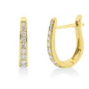 Creolen aus 750 Gold Gelbgold 18 Brillanten 0,33ct TW-SI 15x2,8mm