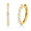 Creolen aus 750 Gold Gelbgold 14 Brillanten 0,6ct TW-SI 17,8x2,2mm