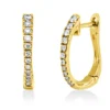 Creolen aus 585 Gold Gelbgold 24 Diamanten 0,18ct TW-SI 14,9x2,2mm