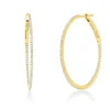Creolen aus 750 Gold Gelbgold 146 Diamanten 0,45ct TW-SI 31x1mm