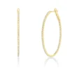 Creolen aus 750 Gold Gelbgold 108 Diamanten 0,54ct TTLB-SI 35,5x1,3mm
