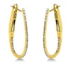 Creolen aus 750 Gold Gelbgold 62 Diamanten 0,12ct W-SI 18,2x0,7mm