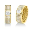 Creolen aus 750 Gold Gelbgold 114 Diamanten 2,42ct F-VSI 20,2x6,7mm