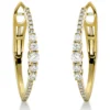Creolen aus 750 Gold Gelbgold 38 Diamanten 0,51ct TW-SI 23,4x2,5mm