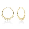 Creolen aus 585 Gold Gelbgold 18 Diamanten 0,25ct TW-SI 34x2,8mm