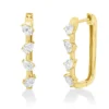 Creolen aus 750 Gold Gelbgold 8 Diamanten 1,14ct TW-SI 24x4,4mm 3er-Krappe