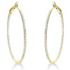 Creolen aus 750 Gold Gelbgold 156 Diamanten 0,53ct TW-SI 36x1,2mm