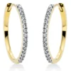 Creolen aus 585 Gold gelb/weiß 30 Brillanten 0,34ct TW-SI 20,4x1,6mm