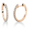 Creolen aus 750 Gold Rotgold 28 Brillanten 0,37ct TW-SI 17,3x1,6mm