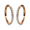Creolen aus 750 Gold Rotgold 30 Brillanten 1,71ct TW-SI 30x2,7mm