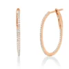 Creolen aus 750 Gold Rotgold 96 Diamanten 0,3ct TW-SI 24x1mm