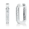Creolen aus 750 Gold Weißgold 16 Brillanten 0,4ct TW-SI 16,5x2,9mm