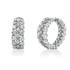Creolen aus 750 Gold Weißgold 104 Brillanten 3,02ct TW-PI 20,9x8mm