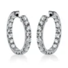 Creolen aus 750 Gold Weißgold 34 Brillanten 4,09ct TW-SI 24,2x3,2mm