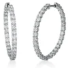Creolen aus 750 Gold Weißgold 60 Brillanten 3,33ct TW-SI 30,3x2,5mm