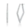 Creolen aus 750 Gold Weißgold 52 Brillanten 1,41ct TW-SI 31,2x2mm