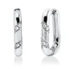 Creolen aus 750 Gold Weißgold 46 Brillanten 1,32ct TW-SI 25,3x4,2mm