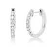 Creolen aus 750 Gold Weißgold 16 Brillanten 0,34ct TW-SI 14x1,7mm