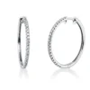 Creolen aus 750 Gold Weißgold 44 Brillanten 0,37ct W-PI 24,8x1,7mm