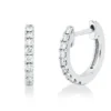 Creolen aus 750 Gold Weißgold 18 Brillanten 0,19ct TW-SI 11,5x1,6mm