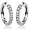 Creolen aus 750 Gold Weißgold 16 Brillanten 1,32ct TW-SI 19,8x2,7mm