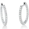 Creolen aus 750 Gold Weißgold 40 Brillanten 0,3ct TW-SI 15,6x1,4mm