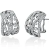 Creolen aus 750 Gold Weißgold 160 Brillanten 0,95ct TW-VSI