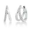 Creolen aus 750 Gold Weißgold 22 Brillanten 0,16ct W-SI 11,7x6mm