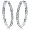 Creolen aus 750 Gold Weißgold 42 Brillanten 3,06ct TW-SI 31,6x2,6mm