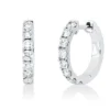 Creolen aus 750 Gold Weißgold 16 Brillanten 0,6ct TW-SI 13,8x2mm