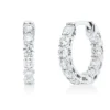 Creolen aus 750 Gold Weißgold 22 Brillanten 0,83ct TW-SI 12,7x2,2mm