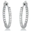 Creolen aus 750 Gold Weißgold 48 Brillanten 0,65ct TW-SI S:2mm
