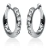 Creolen aus 750 Gold Weißgold 16 Brillanten 0,75ct TW-VSI 15,7x2,7mm
