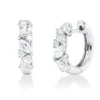 Creolen aus 750 Gold Weißgold 14 Diamanten 1,17ct TW-VSI 16,6x4,1mm