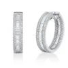 Creolen aus 750 Gold Weißgold 542 Diamanten 2,28ct TW-SI 20,5x4,7mm