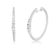 Creolen aus 750 Gold Weißgold 92 Diamanten 1,2ct TW-SI 30,9x2,9mm
