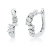 Creolen aus 750 Gold Weißgold 12 Diamanten 0,85ct TW-SI 17,2x5,6mm