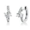 Creolen aus 750 Gold Weißgold 20 Diamanten 0,38ct 12,7x5,7mm