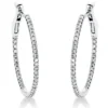 Creolen aus 750 Gold Weißgold 86 Diamanten 0,3ct TW-SI 23,4x1mm